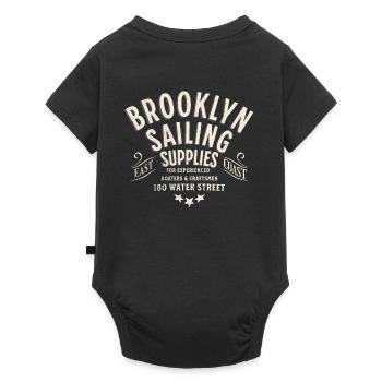 Brooklyn sailing supplies water street - Body à manches courtes Premium Bébé - noir - Dos