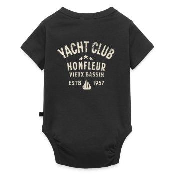 Honfleur yacht club vieux bassin 1 - Baby Premium short-sleeve bodysuit - black - Back