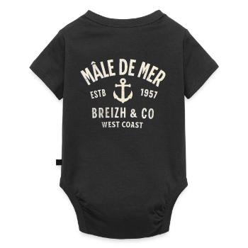 Mâle de Mer Breizh Co - Body à manches courtes Premium Bébé - noir - Dos