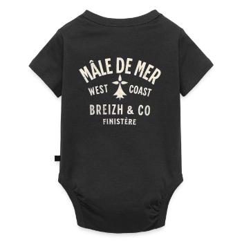 Meer Male Breizh Co 2 - Baby Premium Kurzarmbody - Schwarz - Hinten