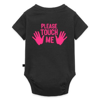 please touch me main hand touche moi - Body à manches courtes Premium Bébé - noir - Dos