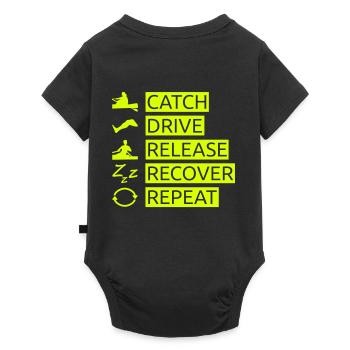 Der Ruderschlag | Rowing - Baby Premium Kurzarmbody - Schwarz - Hinten