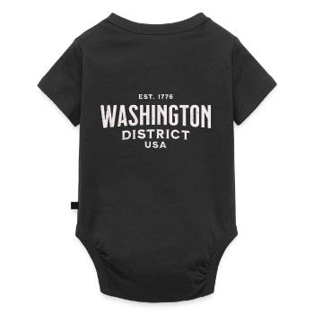 Distrikt Washington, Vereinigte Staaten von Amerika - Baby Premium Kurzarmbody - Schwarz - Hinten