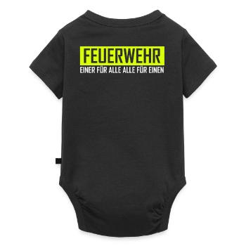 Fire Department One For All For A Gift - Baby Premium short-sleeve bodysuit - black - Back