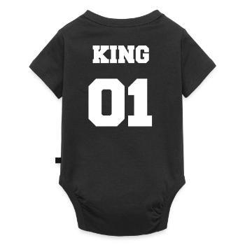 KING 01 White - Baby Premium short-sleeve bodysuit - black - Back