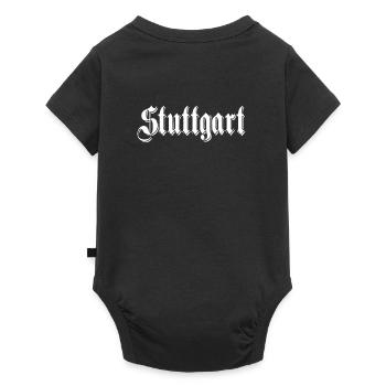 Stuttgart 0711 Bad Cannstatt Ultras Neckarstadion - Baby Premium Kurzarmbody - Schwarz - Hinten