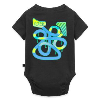 Car Play Rug On Dad's Back - Baby Premium short-sleeve bodysuit - black - Back