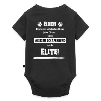 Einen deutschen Schäferhund kann jeder führen... - Baby Premium Kurzarmbody - Schwarz - Hinten