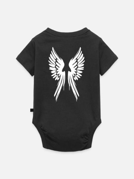 Engelsflügel Engelsflügel - Baby Premium Kurzarmbody - Schwarz