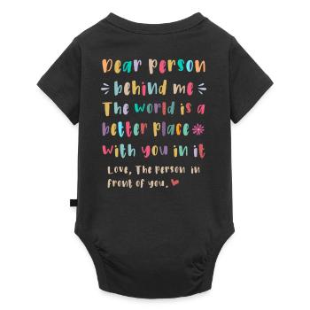 Chère personne derrière moi - Body à manches courtes Premium Bébé - noir - Dos