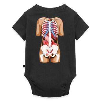 Position organes - anatomie humain corps humain - Body à manches courtes Premium Bébé - noir - Dos