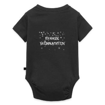 Ich hasse Weihnachten Geschenke Feiertage - Baby Premium Kurzarmbody - Schwarz - Hinten