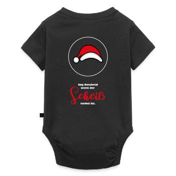 Scheiss Weihnachten Anti Hasser Geschenk hassen - Baby Premium Kurzarmbody - Schwarz - Hinten