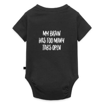 My brain has too many tabs open - Baby Premium short-sleeve bodysuit - black - Back