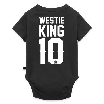 Westie-King - Baby Premium Kurzarmbody - Schwarz - Hinten