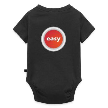 Easy Button - Baby Premium short-sleeve bodysuit - black - Back
