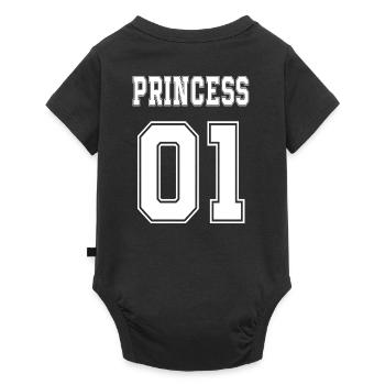 famille assorti, Family King Queen Prince Princess - Body à manches courtes Premium Bébé - noir - Dos