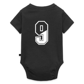 9 years jersey number 9 T-shirt number 9 - Baby Premium short-sleeve bodysuit - black - Back
