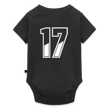17 ans maillot numéro 17 T-shirt numéro 17 - Body à manches courtes Premium Bébé - noir - Dos