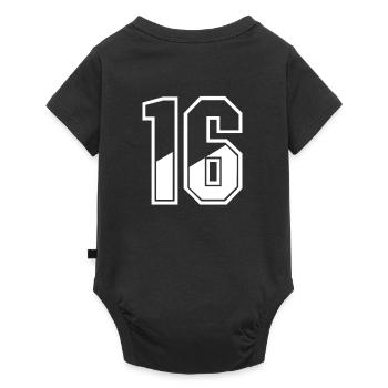 16 ans Maillot numéro 16 T-shirt numéro 16 - Body à manches courtes Premium Bébé - noir - Dos