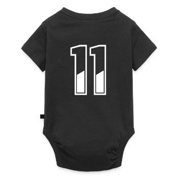 11 years jersey number 11 T-shirt number 11 - Baby Premium short-sleeve bodysuit - black - Back