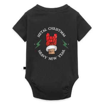 Idée de cadeau de Noël pour heavy metal - Body à manches courtes Premium Bébé - noir - Dos