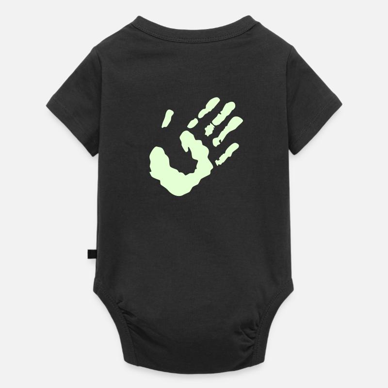 trace hand - Baby Premium short-sleeve bodysuit - black