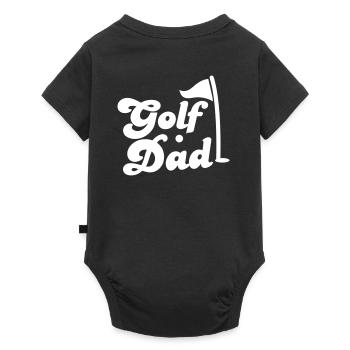 golf dad with flag golf ball and hole - Baby Premium short-sleeve bodysuit - black - Back