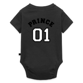 Princess 01 - Baby Premium Kurzarmbody - Schwarz - Hinten