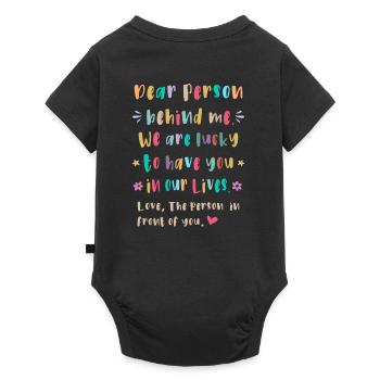 Chère personne derrière moi, chanceuse de t’avoir - Body à manches courtes Premium Bébé - noir - Dos