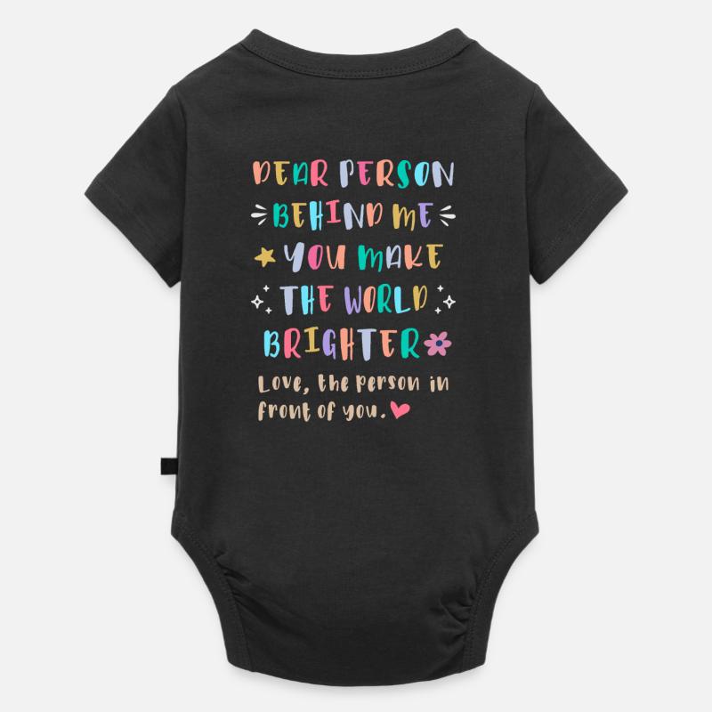 Verbreite Freundlichkeit hinter dir - Baby Premium Kurzarmbody - Schwarz