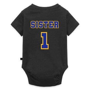 Sister 1 - Baby Premium short-sleeve bodysuit - black - Back