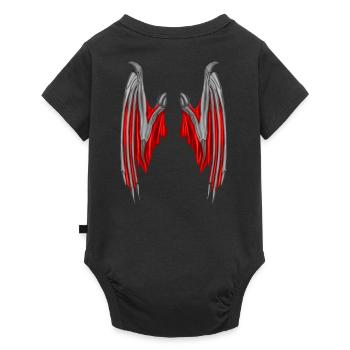 Aile de démon en rouge - Body à manches courtes Premium Bébé - noir - Dos