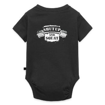 Shut Up and Squat Bodybuilding - Baby Premium Kurzarmbody - Schwarz - Hinten