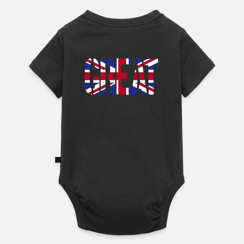 Drapeau Grande-Bretagne, d'un drapeau britannique, - Body à manches courtes Premium Bébé - noir