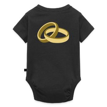 Rings - Baby Premium short-sleeve bodysuit - black - Back