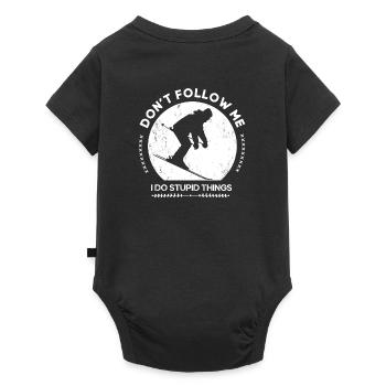 Dictons des skieurs Ne suivez pas Skialpin Ski Holiday - Body à manches courtes Premium Bébé - noir - Dos