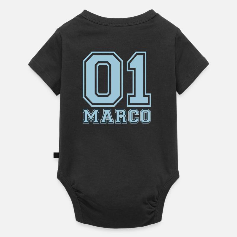 Marco - Name - Baby Premium short-sleeve bodysuit - black