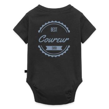 best coureur runner course athlète - Body à manches courtes Premium Bébé - noir - Dos