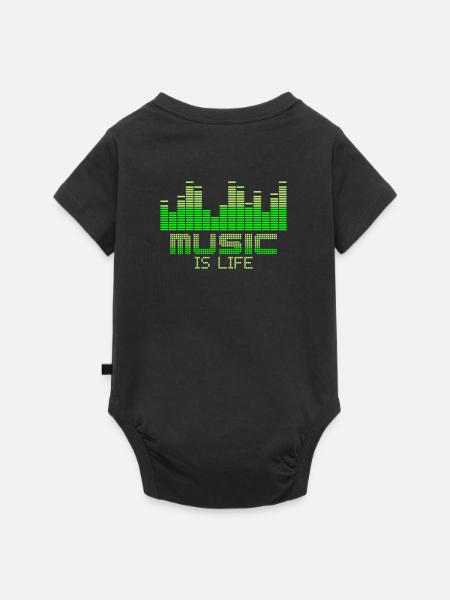 Musik ist Leben-Equalizer - Baby Premium Kurzarmbody - Schwarz
