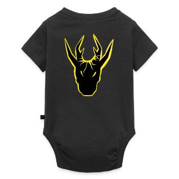 Horrorwesen "Quathunder" - Baby Premium Kurzarmbody - Schwarz - Hinten