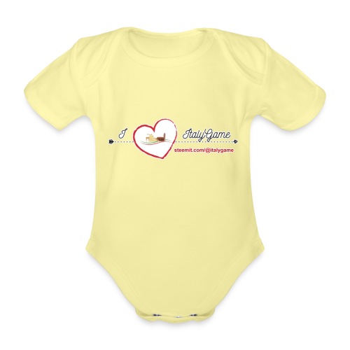 iloveitalygame - Body ecologico per neonato a manica corta