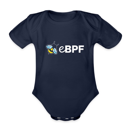 ebpf logo color on dark - Organic Short-sleeved Baby Bodysuit