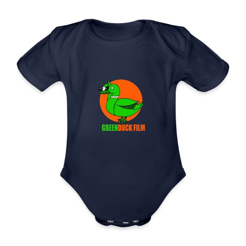 Greenduck Film Orange Sun Logo - Kortærmet babybody, økologisk bomuld