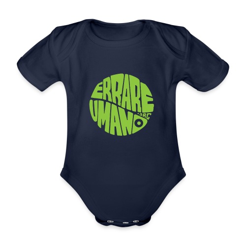 ErrareUmano retro style (green) - Body ecologico per neonato a manica corta