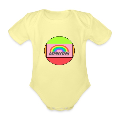 Depressed design - Organic Short-sleeved Baby Bodysuit