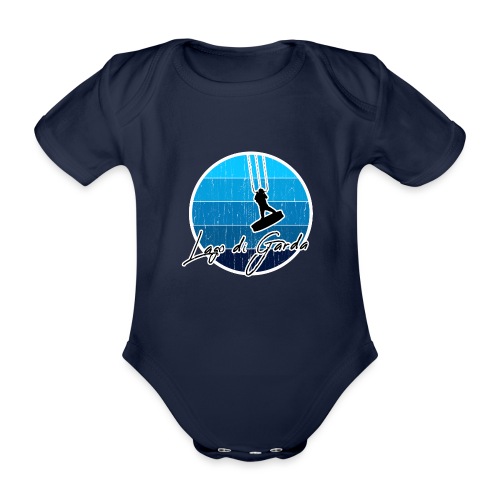 Kitesurfer, Kiten, Kitesurfing am Gardasee/Italien - Baby Bio-Kurzarm-Body
