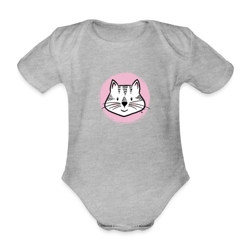 Süße Katze - Portrait - Baby Bio-Kurzarm-Body