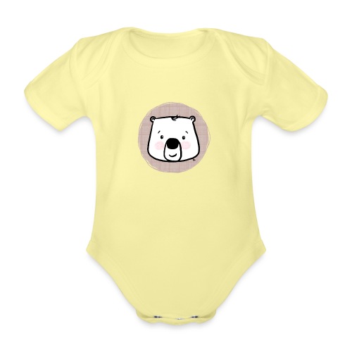 Süßer Bär - Portrait - Baby Bio-Kurzarm-Body