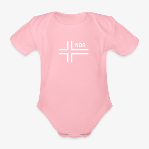 Norsk taktisk flagga Norge - NOR (negativ) - Ekologisk kortärmad babybody